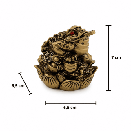 Kaeru Wealth Toad - Money, Prosperity and Protection - 6.5x6.5x7cm - Feng Shui