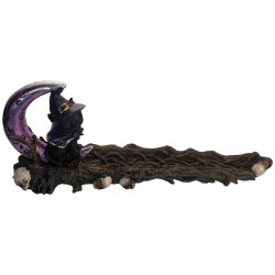 Black Cat Witch Incense Holder 29x5.5x9.5cm