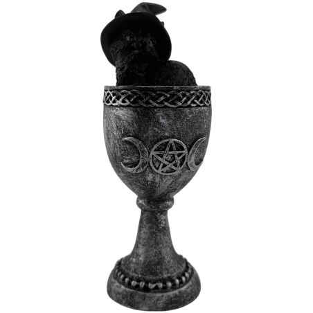 Svart katt Wicca hartskopp 6,5x6x15,7cm