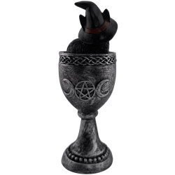Copa Gat Negre Wicca Resina 6,5x6x15,7cm