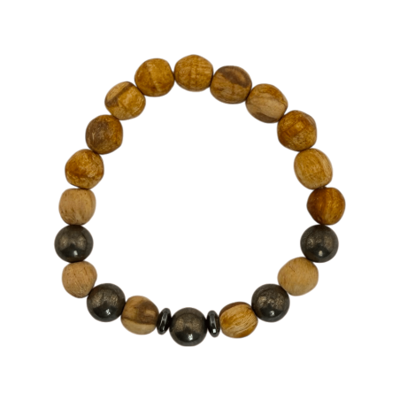 Brățară Palo Santo și Pirită - Protecție, Prosperitate, Abundență, Putere...