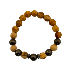 Bracelet de Palo Santo et de Pyrite - Protection, Prospérité, Abondance, Force...