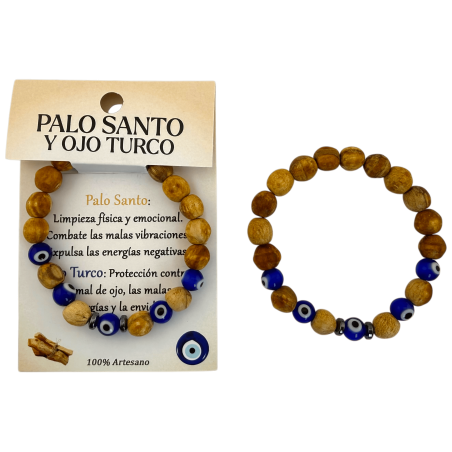 Palo Santo och turkiskt ögonarmband - Rengöring, skydd mot onda ögat och negativa energier
