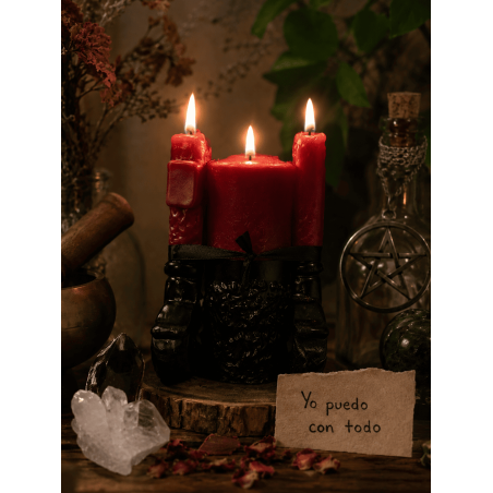 Candela esoterica speciale "Posso fare qualsiasi cosa" 14x6cm - Sconfigge i nemici, dona forza...