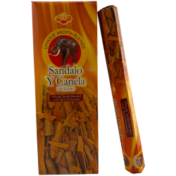 Encens SAC Sándalo i Canela - Caixa de 6 paquets hexagonals de 20 barretes 120 barretes d'encens