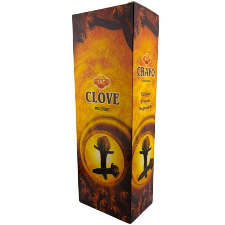 SAC Kryddnejlikerökelse - Ask med 6 sexkantiga förpackningar med 20 pinnar vardera, 120 rökelsepinnar