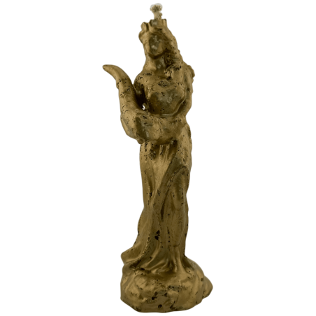 黄金の幸運の女神キャンドル - 16×5.3cm。
