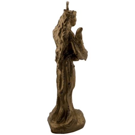 Bougie Déesse de la Fortune Dorée - 16x5,3cm.