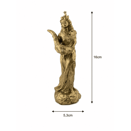 黄金の幸運の女神キャンドル - 16×5.3cm。