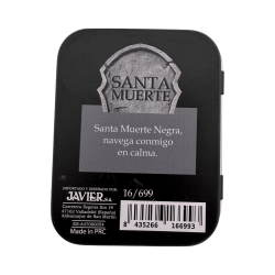 Figura Resina Santa Mort Negra 5cm de llauna
