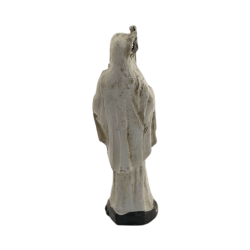 Witte Santa Muerte harsfiguur 5 cm in blik