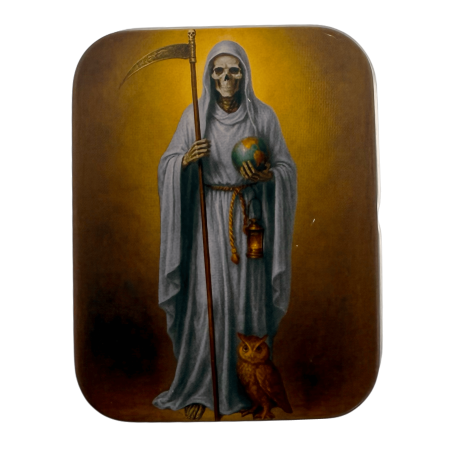 Figura Resina Santa Mort Blanca 5cm de llauna