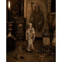 Figura Resina Santa Mort Blanca 5cm de llauna