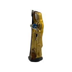 Figurină din rășină Golden Santa Muerte 5cm în tablă