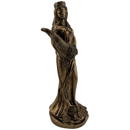 تمثال من الراتنج لإلهة الحظ، قاعدة دائرية 15 سم