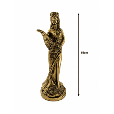 Resinfigur Lyckogudinnan 15 cm rund bas