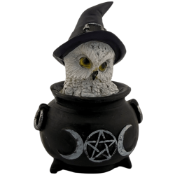 Estatueta de resina de coruja Wicca com...