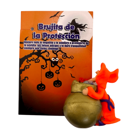 Protection Witch with Cauldron 6x5cm - Esoteric Amulet