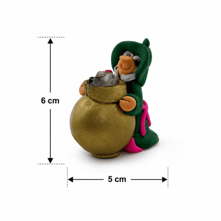 Little Witch of Health with Cauldron 6x5cm - Esoteric Amulet
