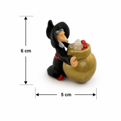 Little Witch Against Envy with Cauldron 6x5cm - Esoteric Amulet