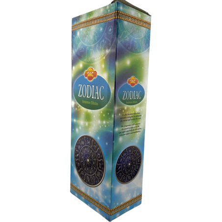 Encens SAC Zodíac - Caixa de 6 paquets hexagonals de 20 barretes 120 barretes d'encens