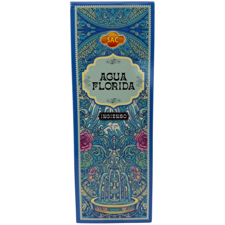 SAC Incense Agua Florida - Doos met 6 zeshoekige verpakkingen van elk 20 stokjes, 120 wierookstokjes in totaal.