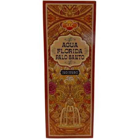 Incienso SAC Agua Florida Palo Santo - Caja de 6 paquetes hexagonales de 20 barritas 120 barritas de incienso