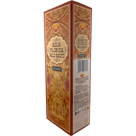 Incienso SAC Agua Florida Palo Santo - Caja de 6 paquetes hexagonales de 20 barritas 120 barritas de incienso