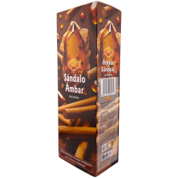 SAC Sandelholz-Amber-Räucherstäbchen – Schachtel mit 6 sechseckigen Packungen à 20 Stäbchen, insgesamt 120 Räucherstäbchen
