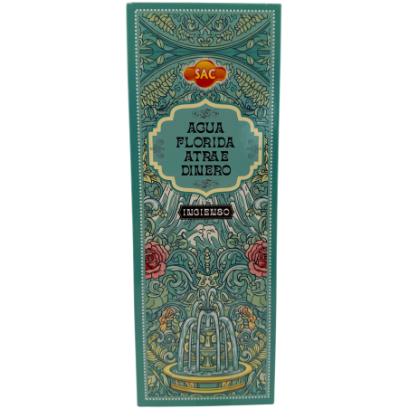 SAC Florida Water Incense Attracts Money - Box of 6 hexagonal packs of 20 sticks each, 120 incense sticks