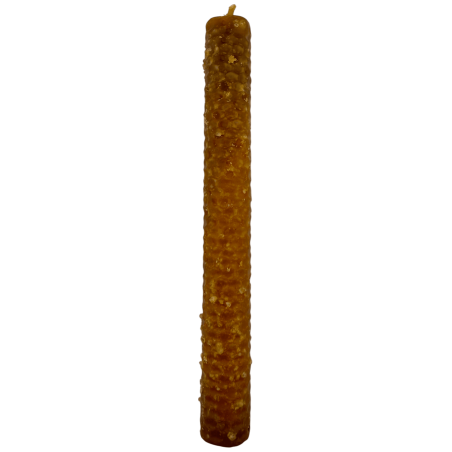 شمعة العسل والملح - مصنوعة من شمع نحل طبيعي 100% - لتنقية الجسم، وامتصاص الطاقات السلبية، وتحقيق التوازن.