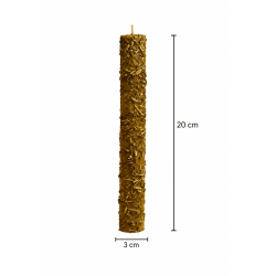 Vela de Mel com Arruda - 100% Cera de Abelha Genuína - Proteção, Quebra de Feitiços e Purificação
