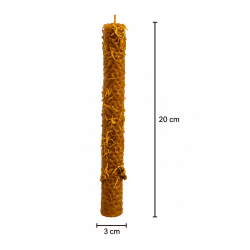 Bougie au miel et au calendula - 100 % cire d'abeille véritable - Joie, succès, déblocage, élévation...