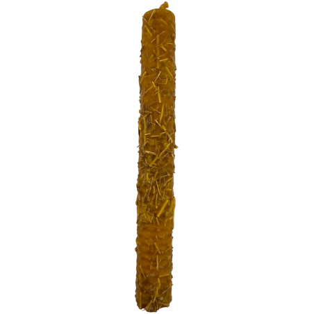 Honigkerze mit Beifuß – 100 % echtes Bienenwachs – Energieschild, öffnet Wege, bringt Glück, Stärke und Ausstrahlung...