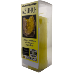 Herbal Sulfur Candle - Esoteric Candle 14x6cm - Cleanses negative thoughts and emotions