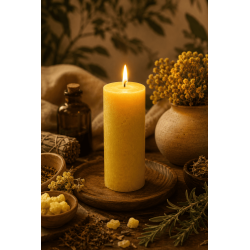Herbal Sulfur Candle - Esoteric Candle 14x6cm - Cleanses negative thoughts and emotions
