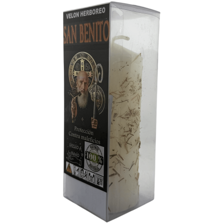 Saint Benedict Herbal Candle - Esoteric Candle 14x6cm - Protection against curses