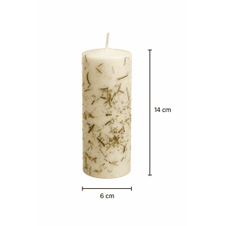 Vela de ervas de São Bento - Vela esotérica 14x6cm - Proteção contra maldições