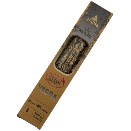 Yagra AROMA Nature Organic Incense - 8 sticks, 1 hour duration