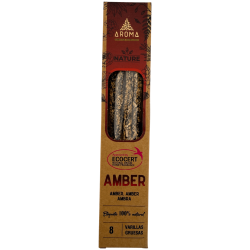 Incienso Orgánico Ámbar AROMA Nature - 8 varillas 1h duración