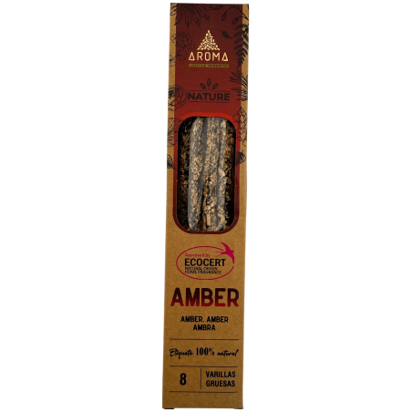 3-pack ekologisk bärnstensrökelse AROMA Nature - 8 pinnar, 1 timmes varaktighet