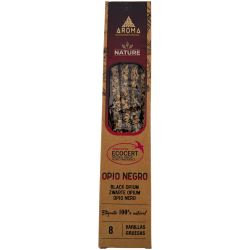 Boîte d'encens bio AROMA Nature Black Opium - 12 boîtes de 8 bâtonnets épais
