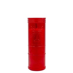 Bougie d'église rouge 17,5 x 6 cm - 160 g - 2...