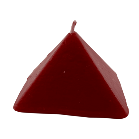 Bougie pyramide rouge 10x10x7 - Bougie ésotérique