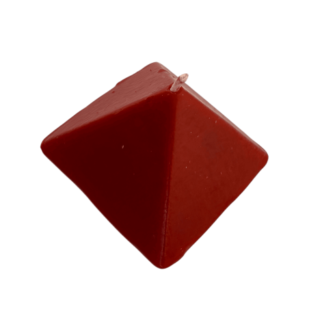 Bougie pyramide rouge 10x10x7 - Bougie ésotérique