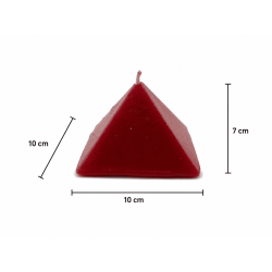 شمعة هرمية حمراء 10×10×7 - شمعة باطنية