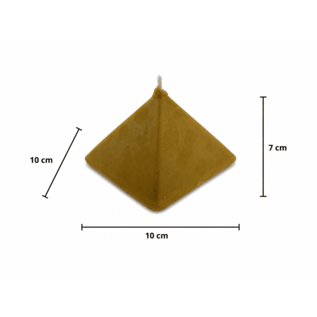 ピラミッド型ハニーキャンドル 10x10x7 - エソテリックキャンドル