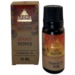 Huile parfumée à l'orange et au poivre, 10 ml.