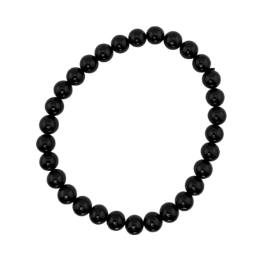 Pulseira de Turmalina 6mm - Autêntica - Proteção contra Energias Negativas