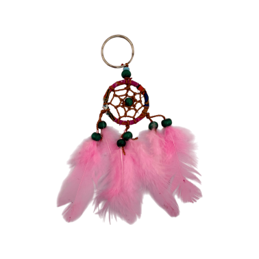 Brelok łapacz snów 2cm - różowy